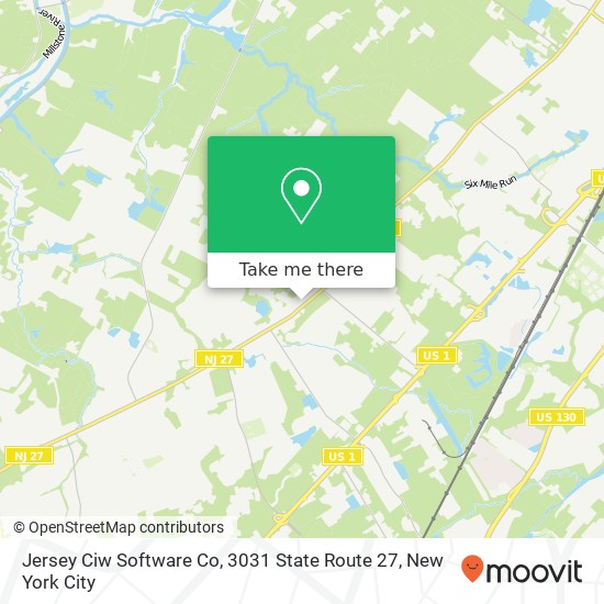 Mapa de Jersey Ciw Software Co, 3031 State Route 27