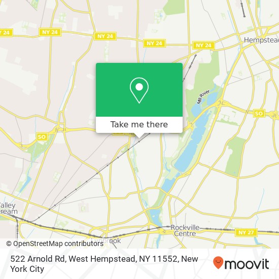 522 Arnold Rd, West Hempstead, NY 11552 map