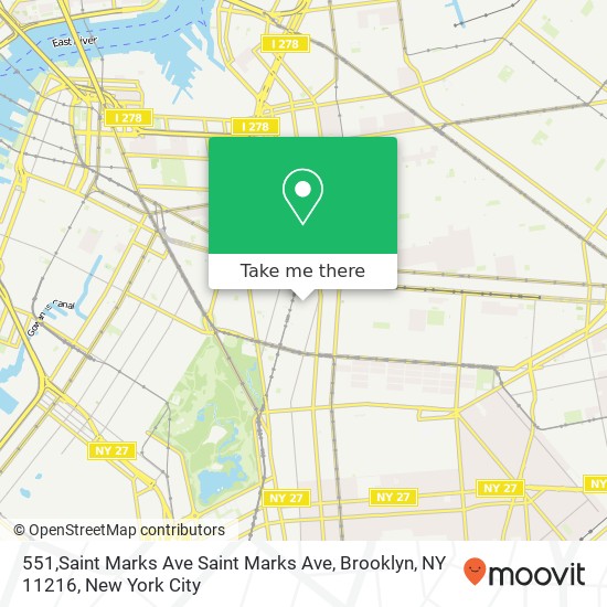 Mapa de 551,Saint Marks Ave Saint Marks Ave, Brooklyn, NY 11216