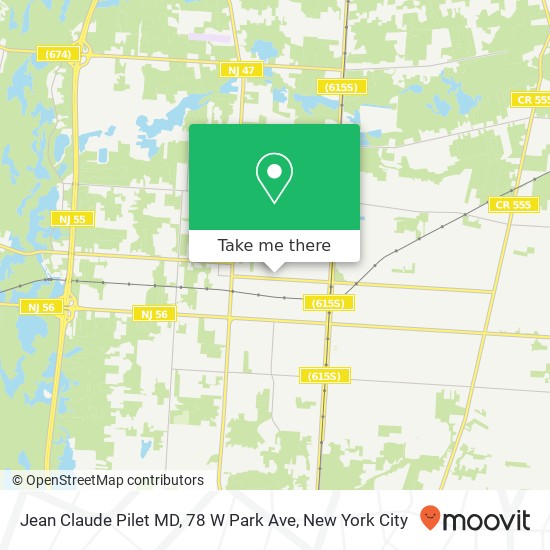Mapa de Jean Claude Pilet MD, 78 W Park Ave