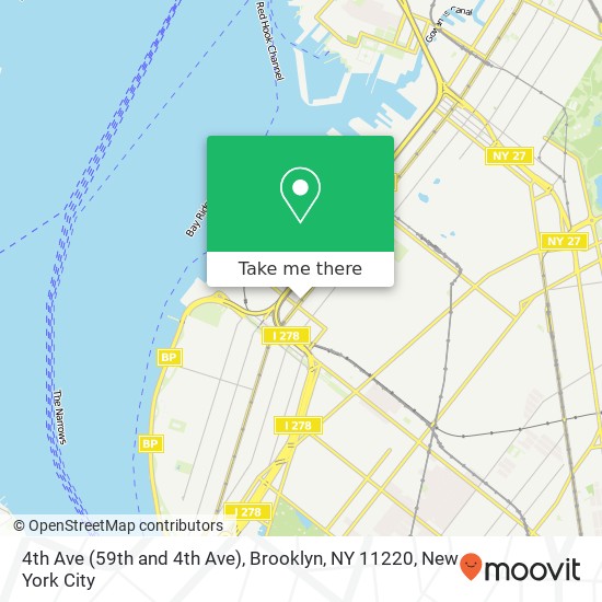 Mapa de 4th Ave (59th and 4th Ave), Brooklyn, NY 11220