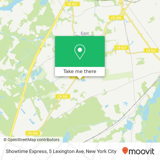 Mapa de Showtime Express, 5 Lexington Ave