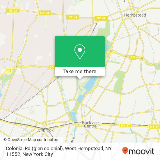 Colonial Rd (glen colonial), West Hempstead, NY 11552 map