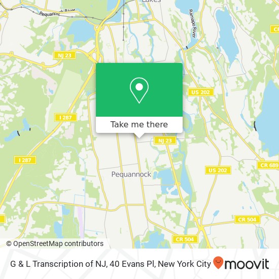 Mapa de G & L Transcription of NJ, 40 Evans Pl