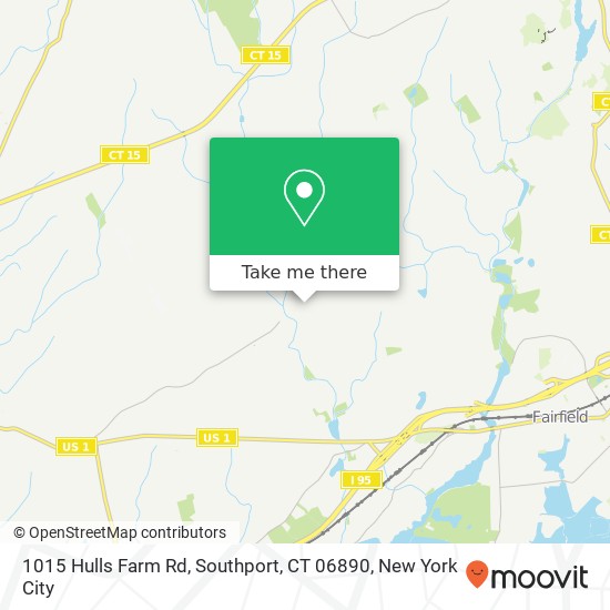 Mapa de 1015 Hulls Farm Rd, Southport, CT 06890