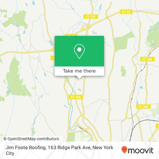 Mapa de Jim Foote Roofing, 163 Ridge Park Ave