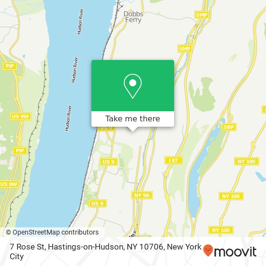 Mapa de 7 Rose St, Hastings-on-Hudson, NY 10706