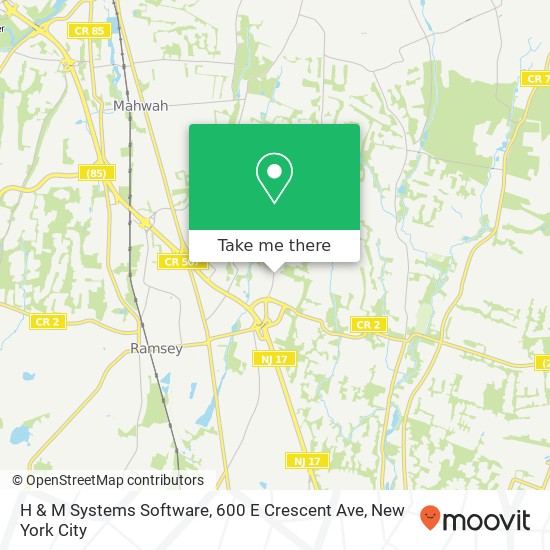 H & M Systems Software, 600 E Crescent Ave map