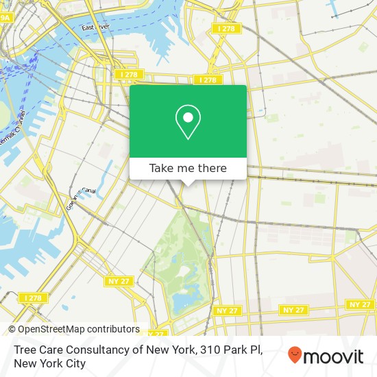 Tree Care Consultancy of New York, 310 Park Pl map