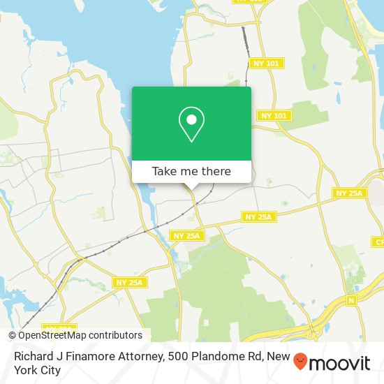 Mapa de Richard J Finamore Attorney, 500 Plandome Rd