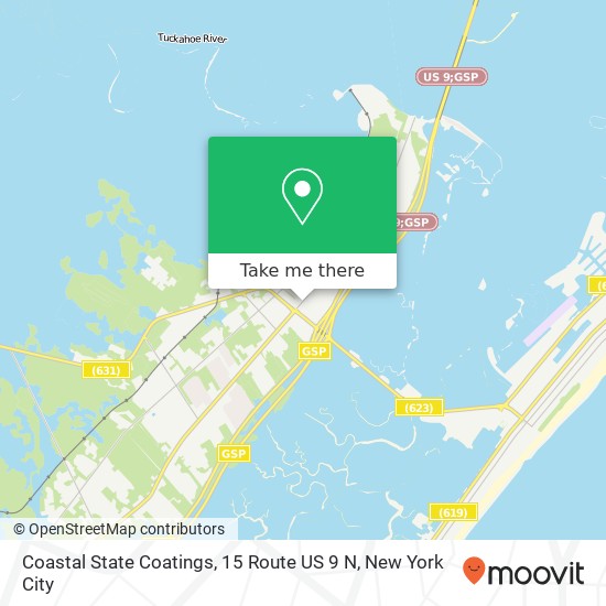 Mapa de Coastal State Coatings, 15 Route US 9 N