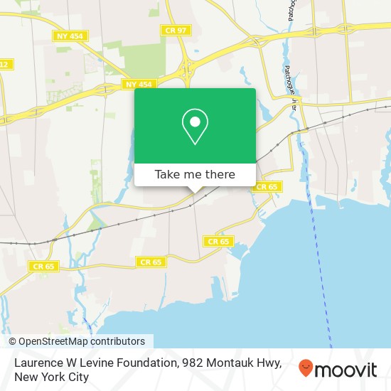 Mapa de Laurence W Levine Foundation, 982 Montauk Hwy