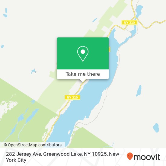 Mapa de 282 Jersey Ave, Greenwood Lake, NY 10925