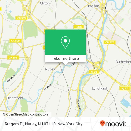 Rutgers Pl, Nutley, NJ 07110 map