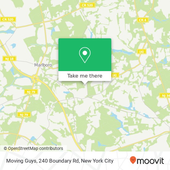 Mapa de Moving Guys, 240 Boundary Rd