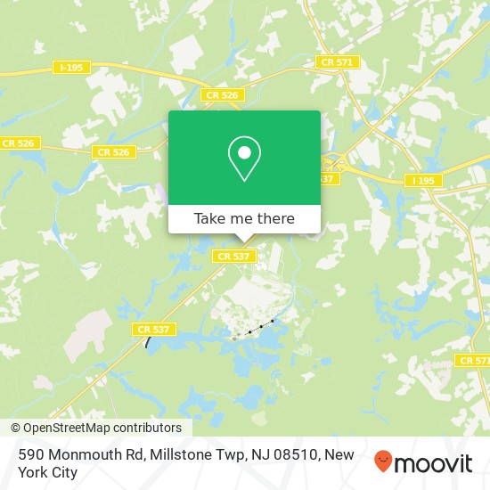 590 Monmouth Rd, Millstone Twp, NJ 08510 map