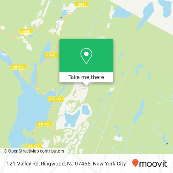 Mapa de 121 Valley Rd, Ringwood, NJ 07456