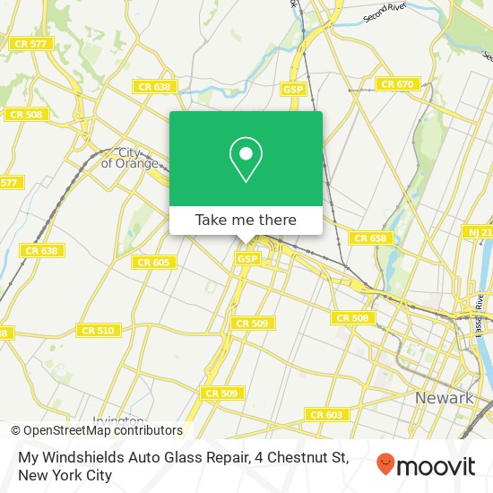 My Windshields Auto Glass Repair, 4 Chestnut St map