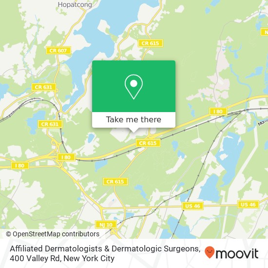 Affiliated Dermatologists & Dermatologic Surgeons, 400 Valley Rd map