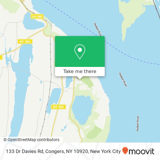 Mapa de 133 Dr Davies Rd, Congers, NY 10920