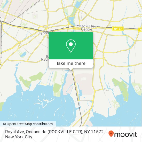 Mapa de Royal Ave, Oceanside (ROCKVILLE CTR), NY 11572