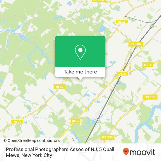 Professional Photographers Assoc of NJ, 5 Quail Mews map