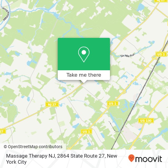 Mapa de Massage Therapy NJ, 2864 State Route 27