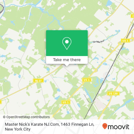 Mapa de Master Nick's Karate NJ.Com, 1463 Finnegan Ln