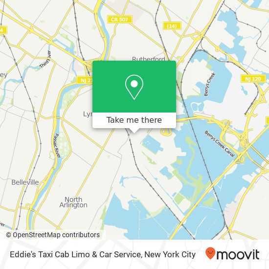 Mapa de Eddie's Taxi Cab Limo & Car Service