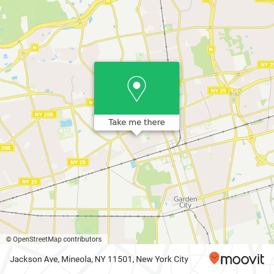Jackson Ave, Mineola, NY 11501 map