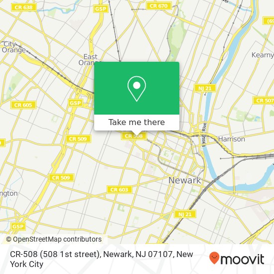 CR-508 (508 1st street), Newark, NJ 07107 map
