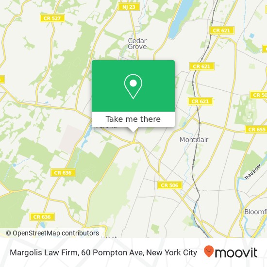 Mapa de Margolis Law Firm, 60 Pompton Ave