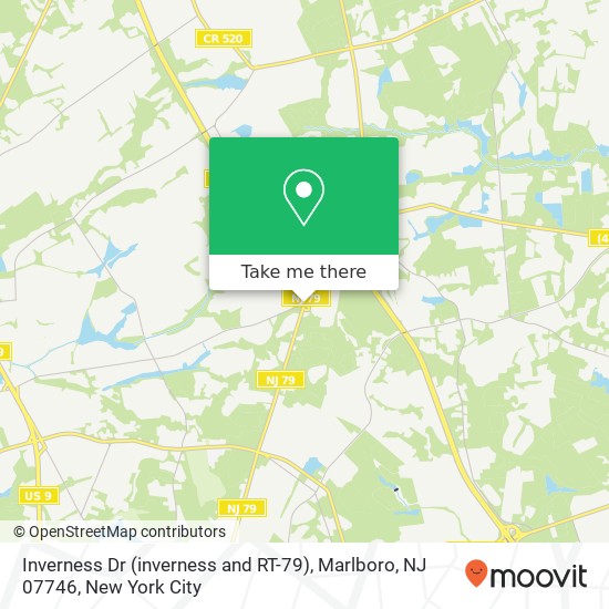 Mapa de Inverness Dr (inverness and RT-79), Marlboro, NJ 07746