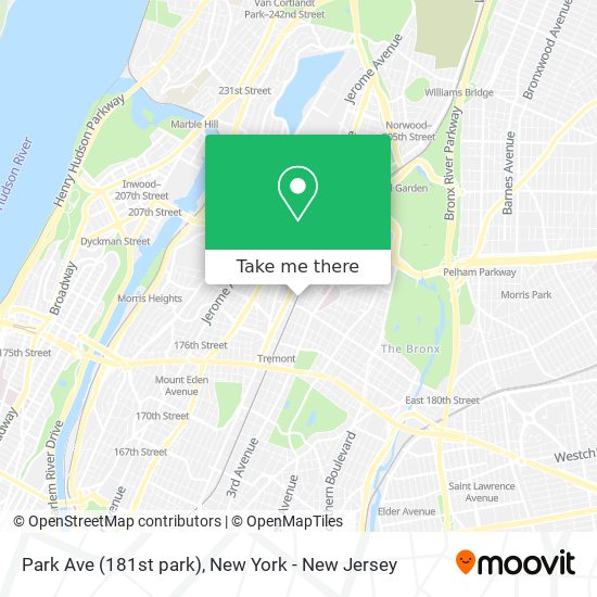 Park Ave (181st park) map