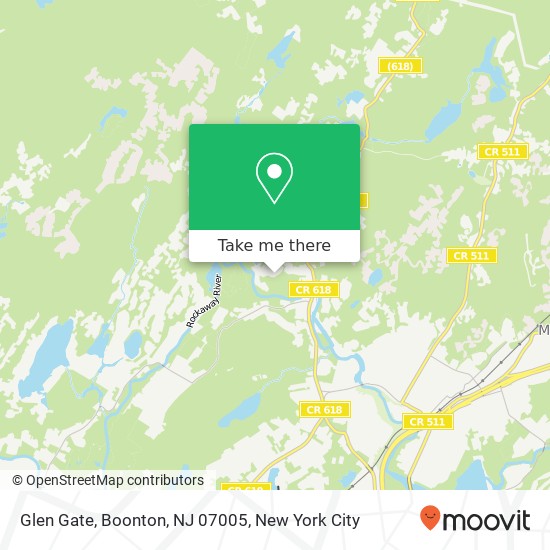 Mapa de Glen Gate, Boonton, NJ 07005