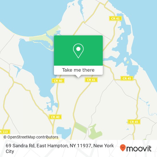 69 Sandra Rd, East Hampton, NY 11937 map