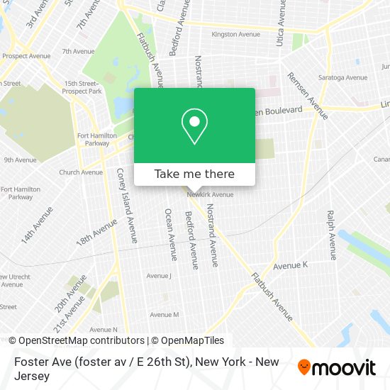 Mapa de Foster Ave (foster av / E 26th St)