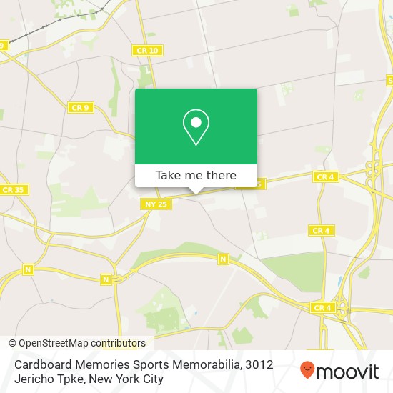 Cardboard Memories Sports Memorabilia, 3012 Jericho Tpke map