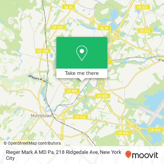 Rieger Mark A MD Pa, 218 Ridgedale Ave map