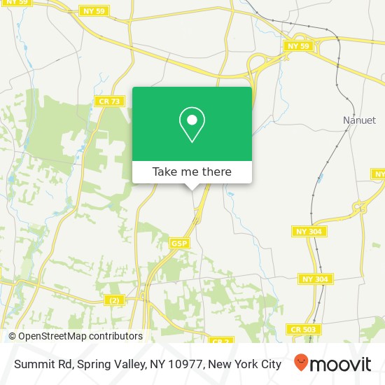 Mapa de Summit Rd, Spring Valley, NY 10977