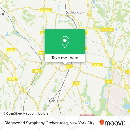 Mapa de Ridgewood Symphony Orchestraeq