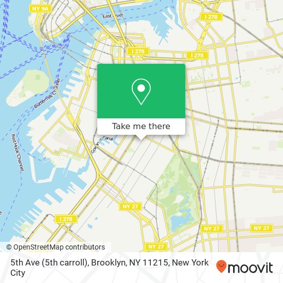 Mapa de 5th Ave (5th carroll), Brooklyn, NY 11215