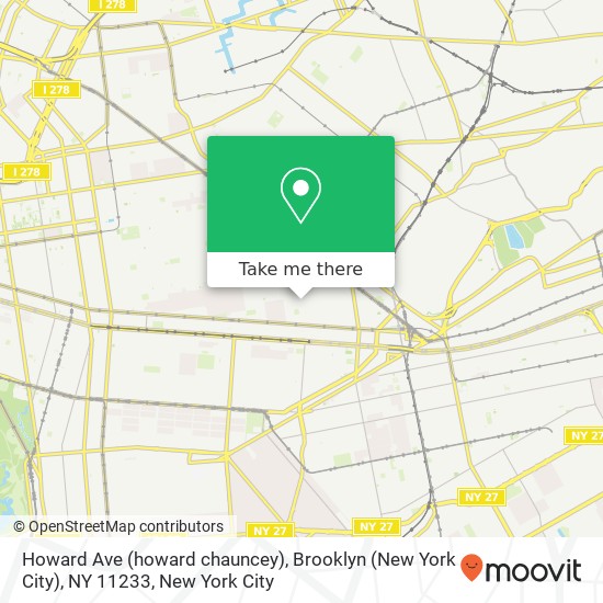 Mapa de Howard Ave (howard chauncey), Brooklyn (New York City), NY 11233