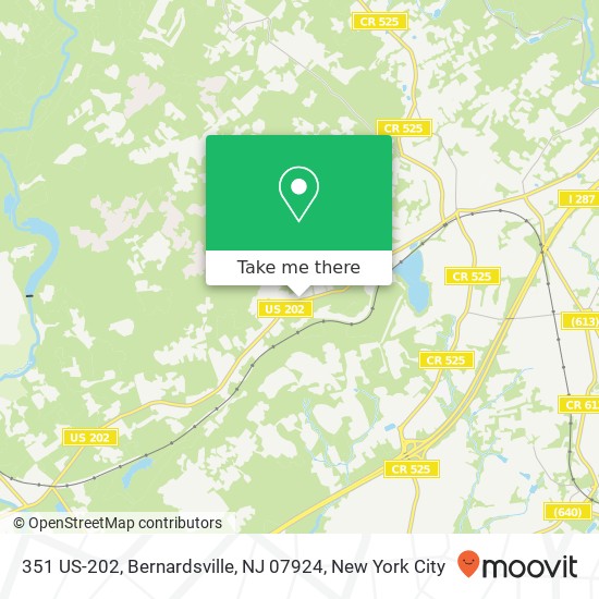 Mapa de 351 US-202, Bernardsville, NJ 07924