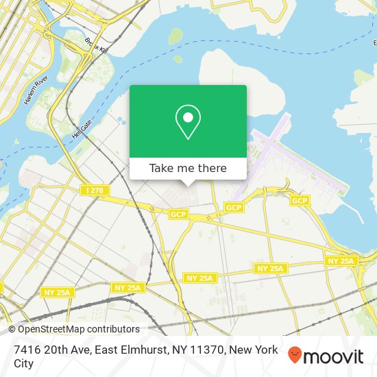 7416 20th Ave, East Elmhurst, NY 11370 map