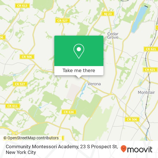 Mapa de Community Montessori Academy, 23 S Prospect St