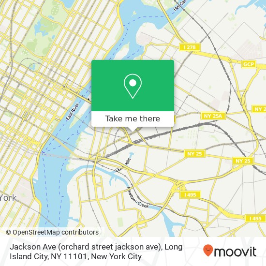 Mapa de Jackson Ave (orchard street jackson ave), Long Island City, NY 11101