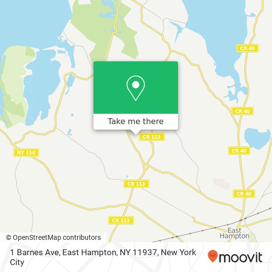 1 Barnes Ave, East Hampton, NY 11937 map