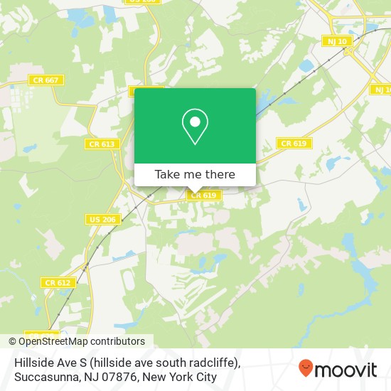 Mapa de Hillside Ave S (hillside ave south radcliffe), Succasunna, NJ 07876