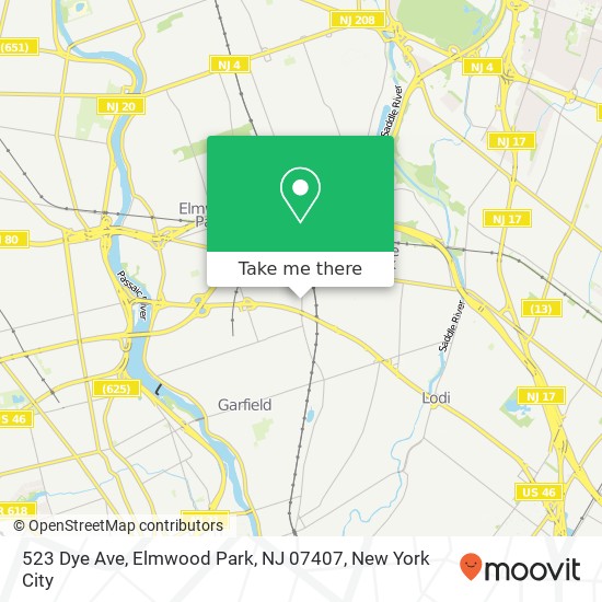 523 Dye Ave, Elmwood Park, NJ 07407 map